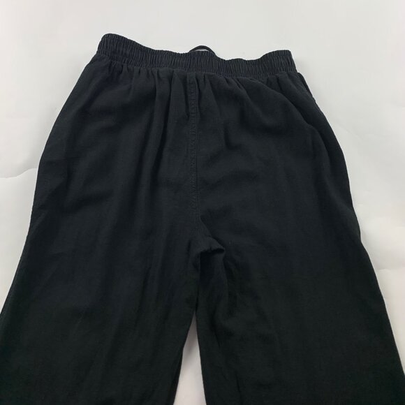 Briggs Black Linen Blend Wide Leg Pull On Lounge Pant M - Picture 7 of 7